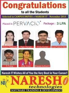 Pervacio Placed naresh IT Students